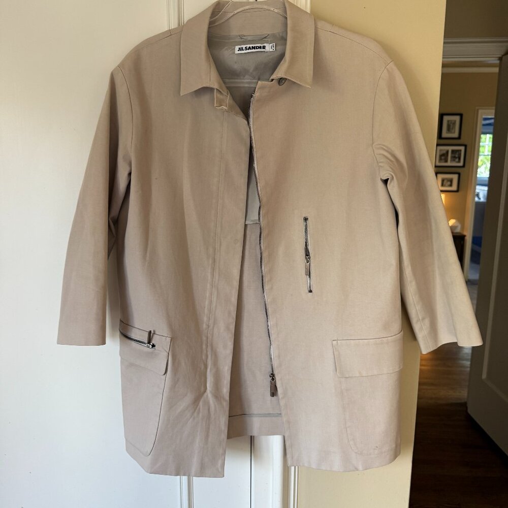 Jil Sander Short Trench/Rain Coat Size 38 - Needs New Zipper